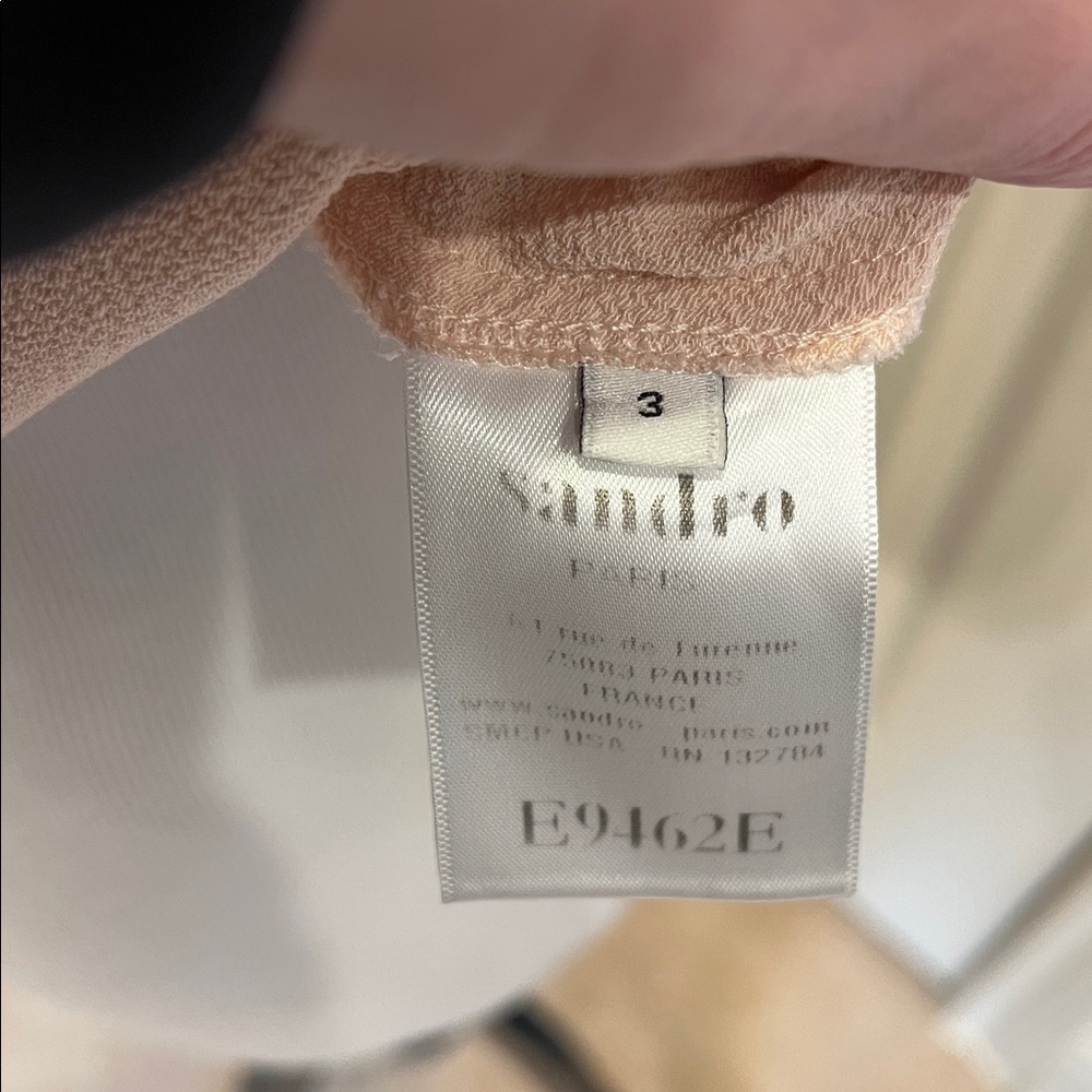 Sandro Blush Ruffle Sleeve Blouse - Picture 7 of 10